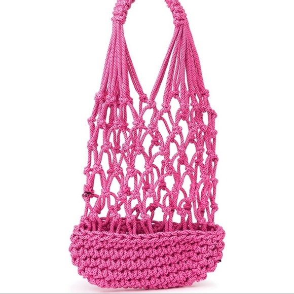 FRENCH CONNECTION JASMINE BRAIDED TOTE  IN PINK - NWT! - Picture 2 of 3